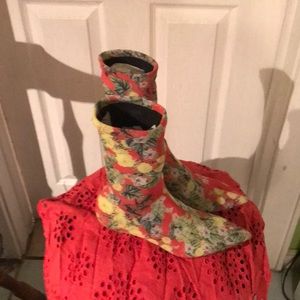 Free People Floral sock bootie